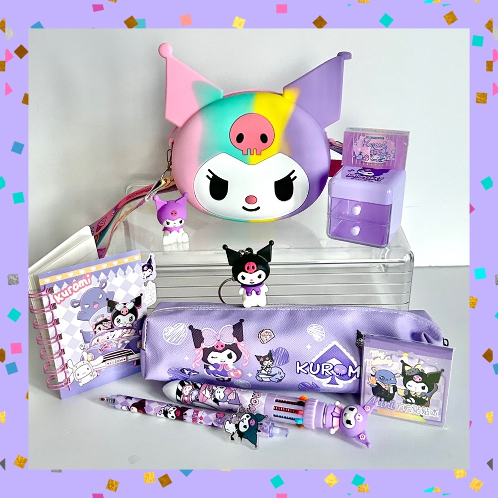 💜(KUR305) Kuromi Adorable 10-Piece Mini Purse Bundle!